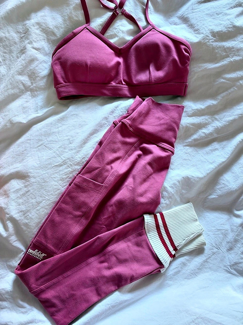 Bombshell Sportswear Blush Matching Set XS - NWOT